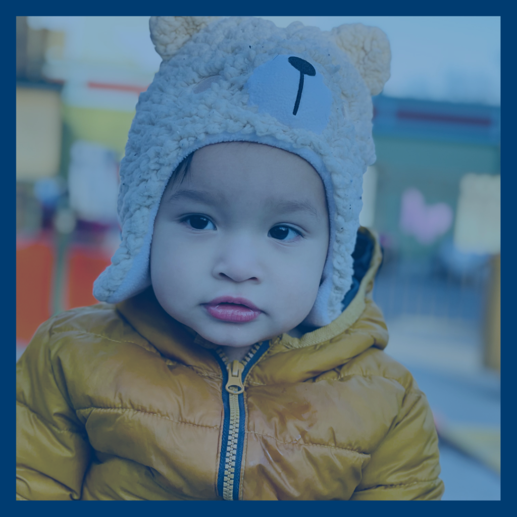 Child dressed for cold weather